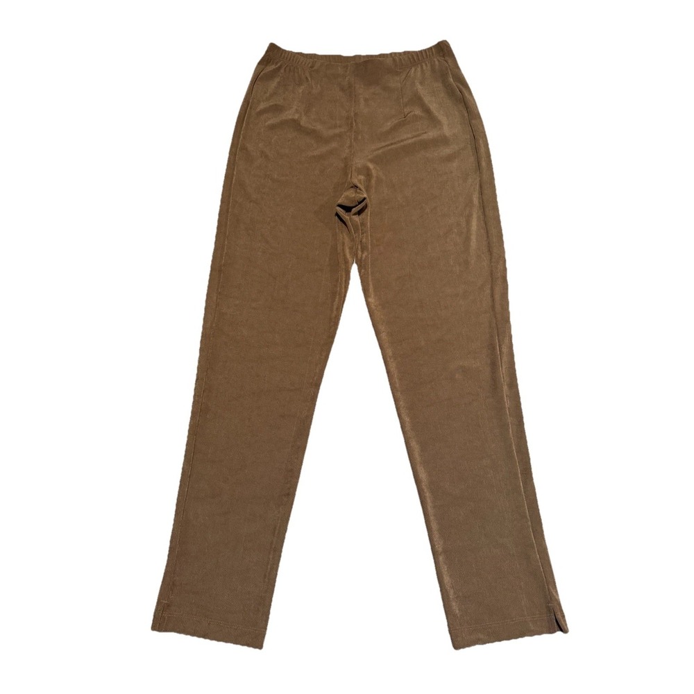 Chico's Travelers No Tummy Slim Pull On Pants Womens Medium 8-10 Mocha Stretch